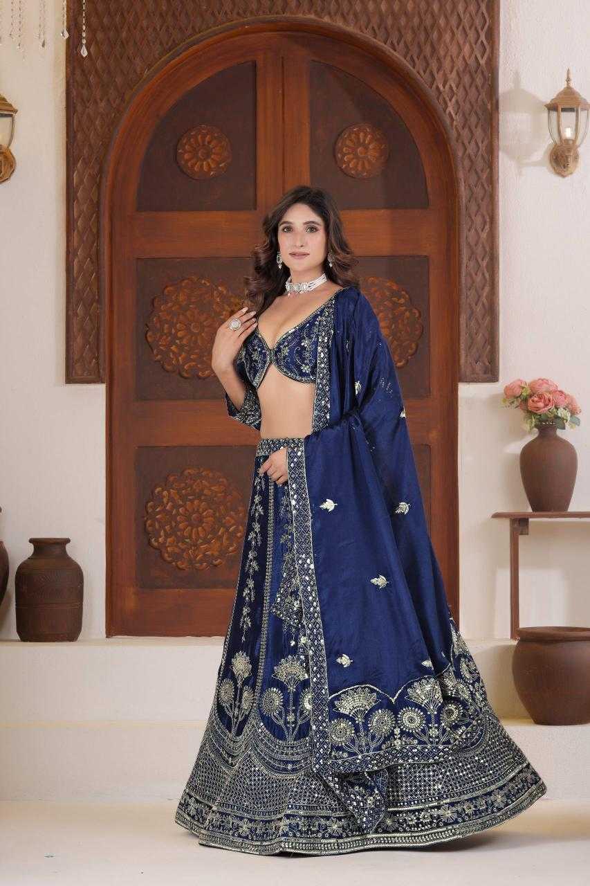 Chinon Silk Designer Sequins Lehenga Outfits